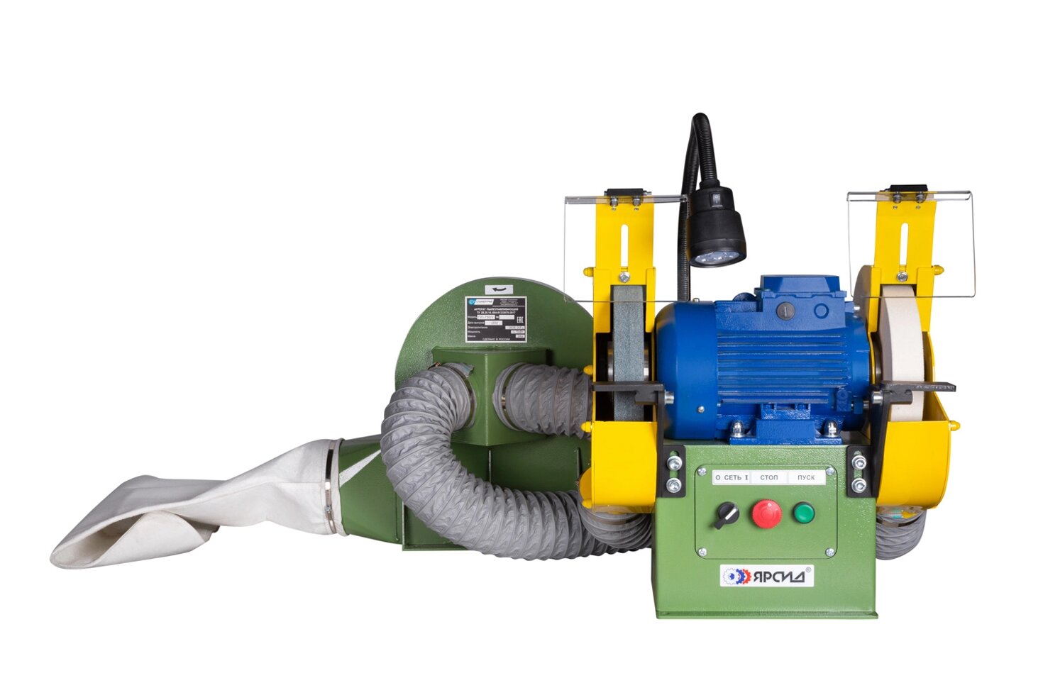 Станок точильно-шлифовальный ТШ 1.25 с пылесосом ПП-750-У